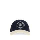 Balmain Blue Cotton Cap - Stylish Two-Tone Baseball Hat
