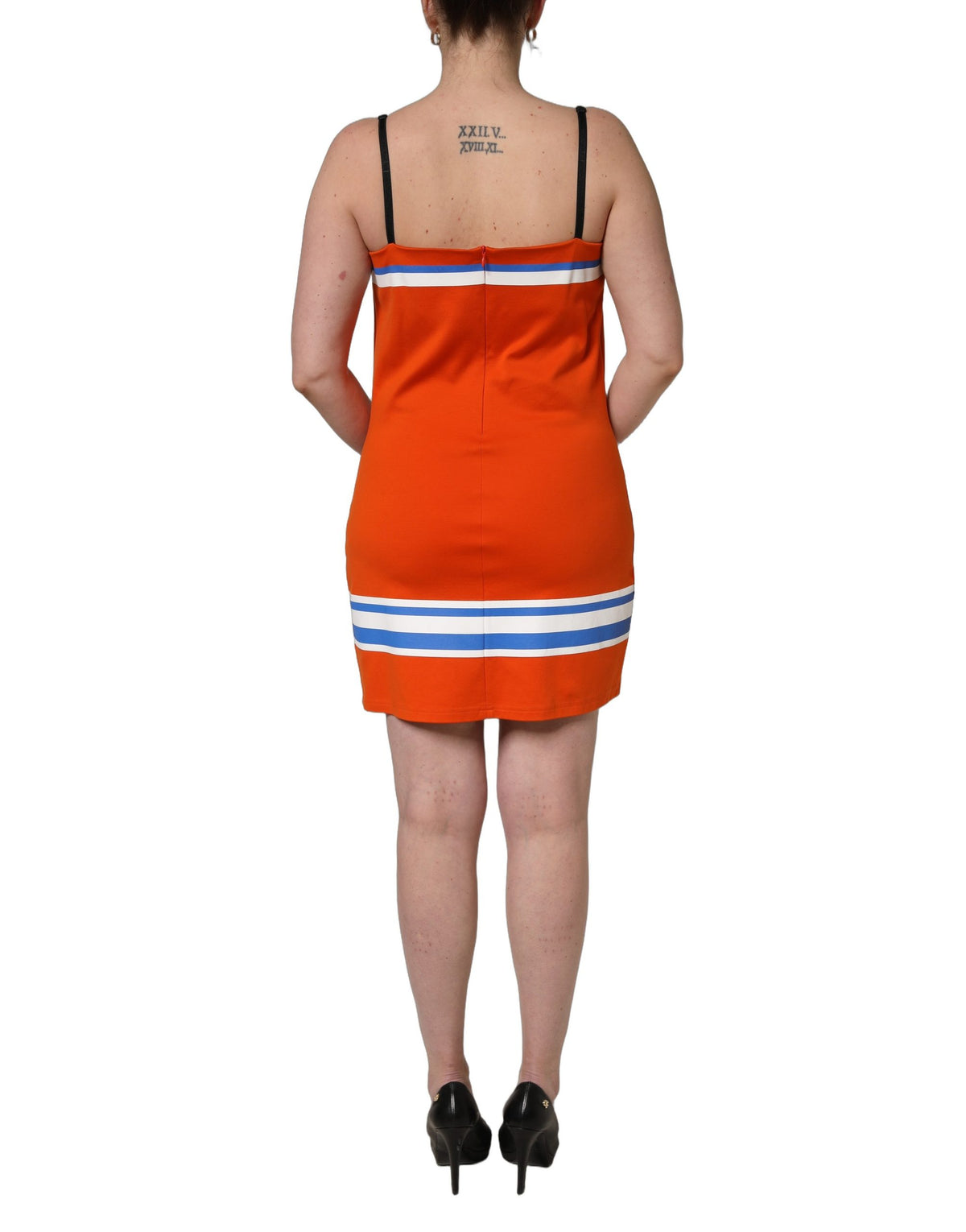 Dolce & Gabbana Orange Superbowl Football Inspired Mini Dress