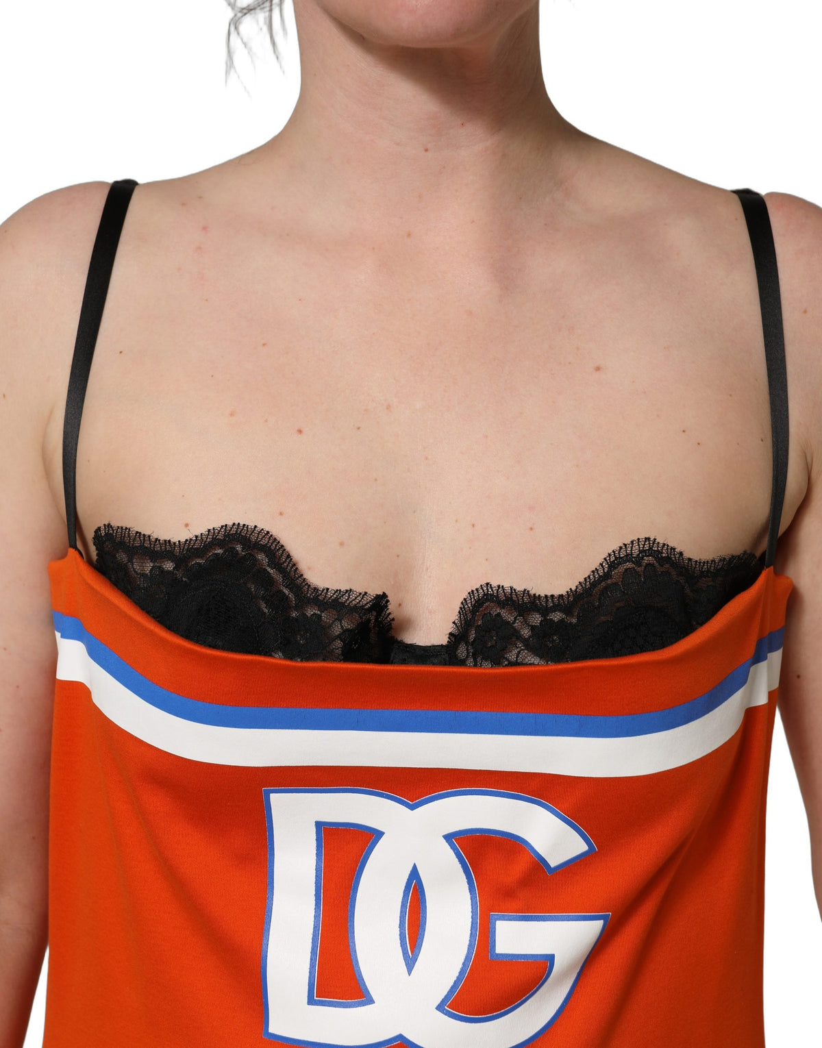 Dolce & Gabbana Orange Superbowl Football Inspired Mini Dress