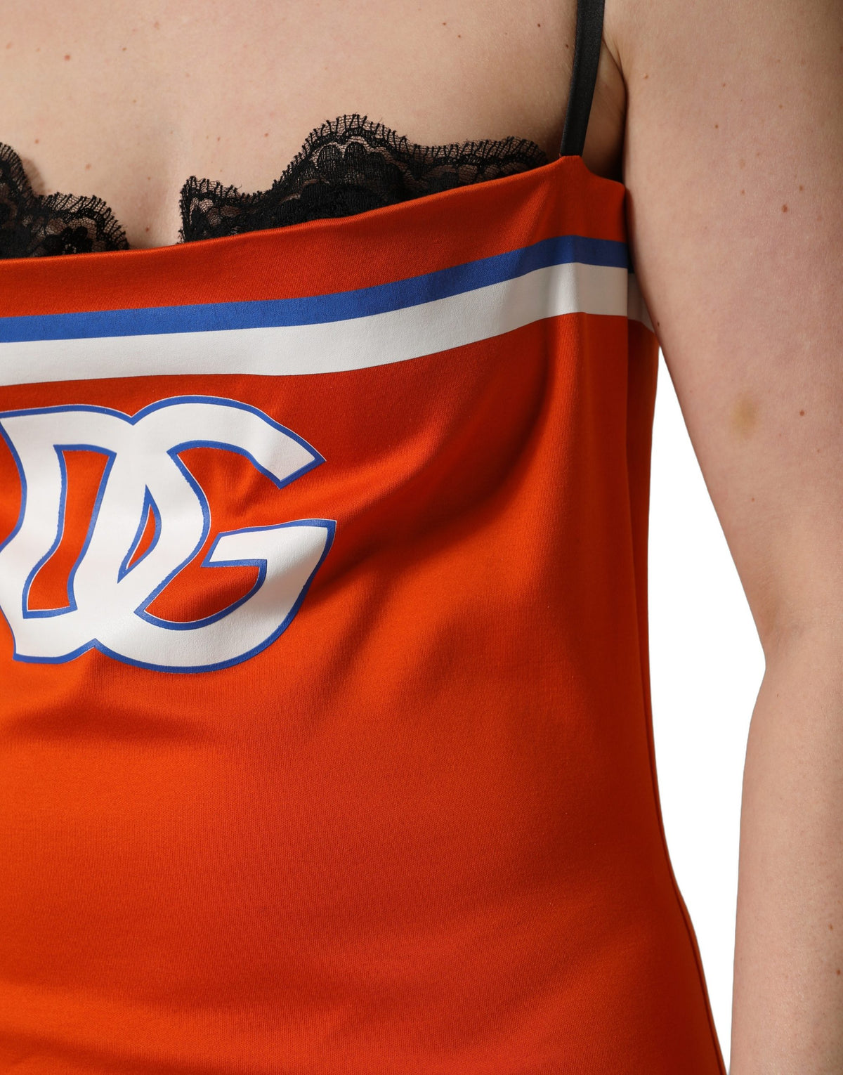 Dolce & Gabbana Orange Superbowl Football Inspired Mini Dress