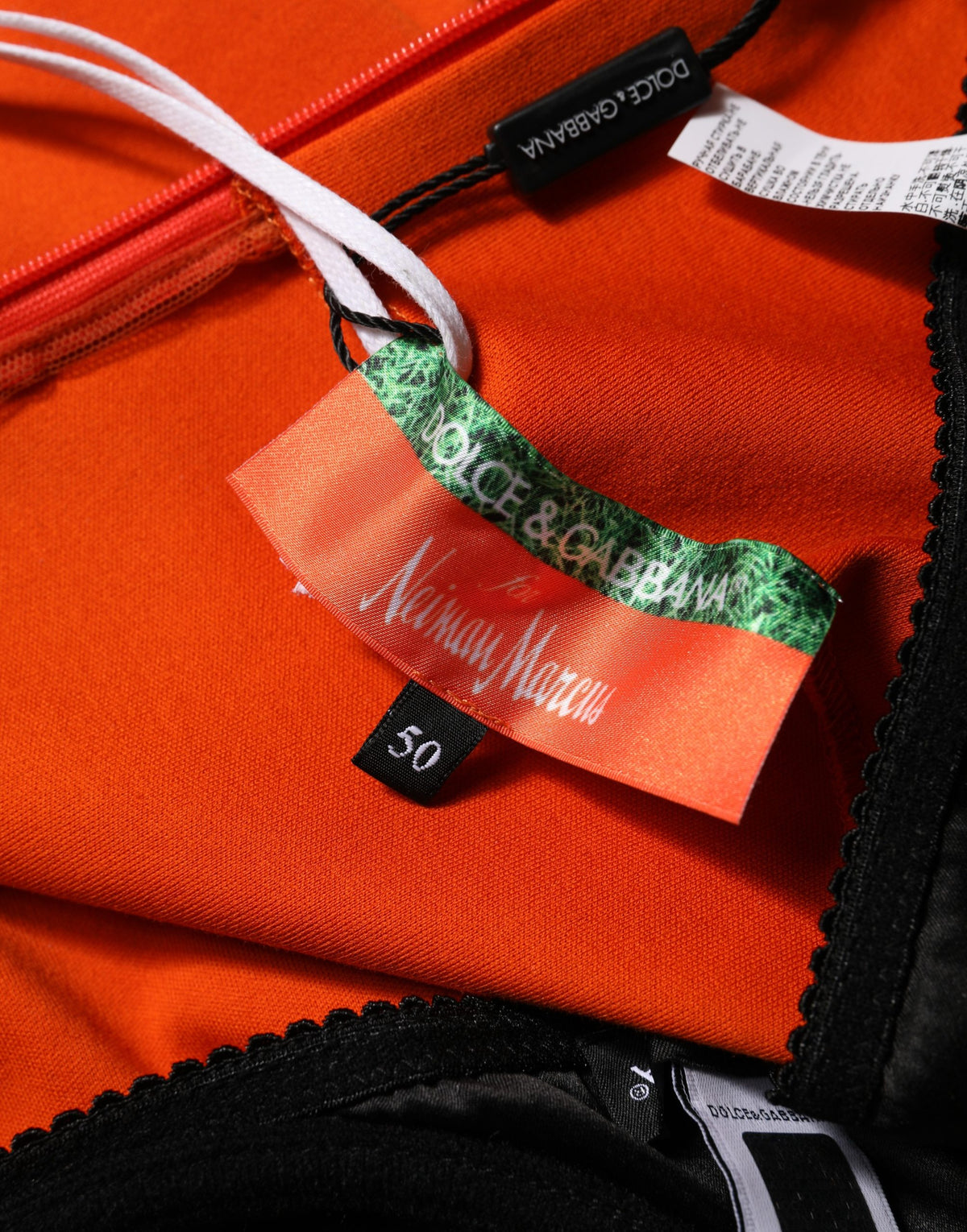 Dolce & Gabbana Orange Superbowl Football Inspired Mini Dress