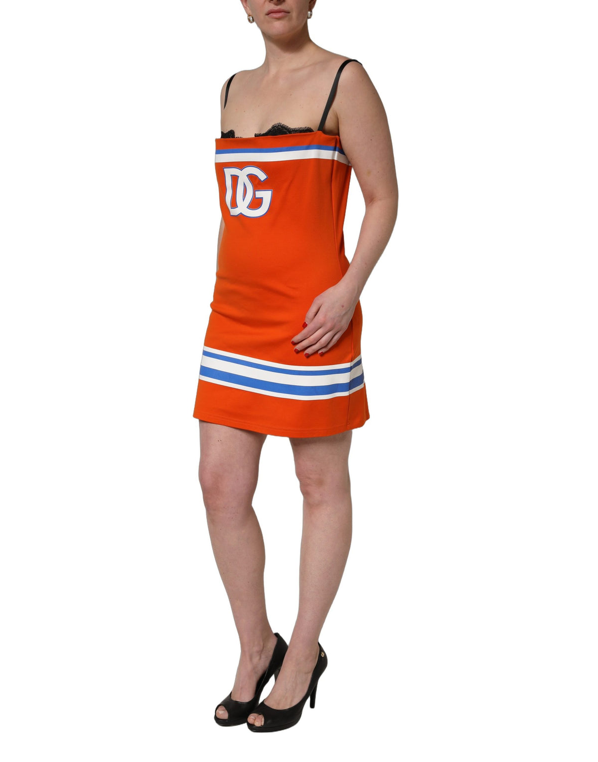 Dolce & Gabbana Orange Superbowl Football Inspired Mini Dress