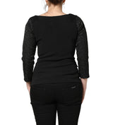 Dolce & Gabbana Black Button Fastening Lace Trimmed Blazer