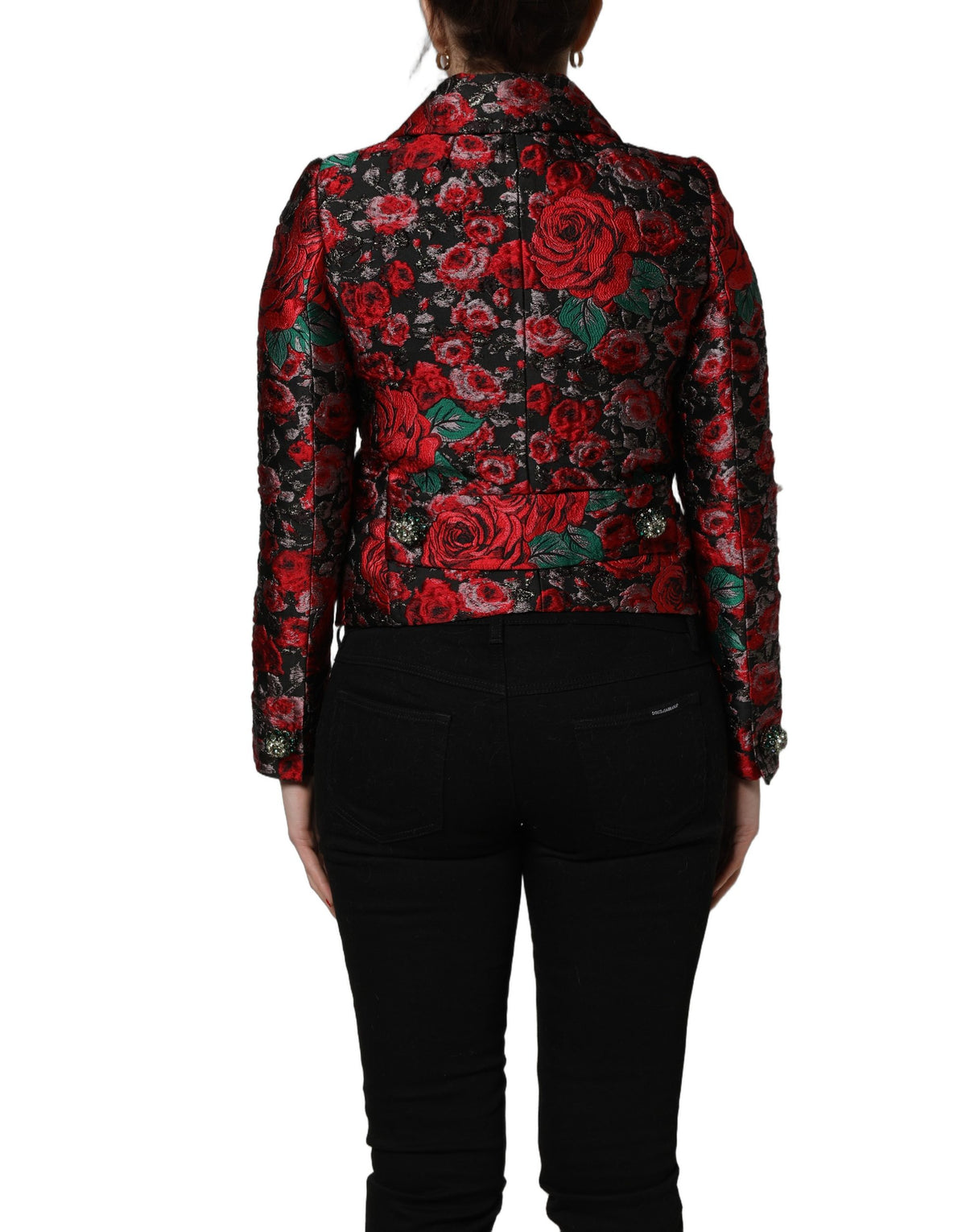 Dolce & Gabbana Multicolor Floral Brocade Button Blazer Jacket