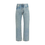 Maison Margiela Blue Cotton Straight-Leg Jeans for Men