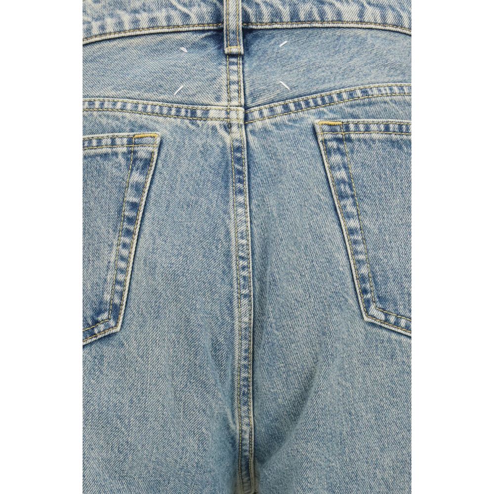 Maison Margiela Blue Cotton Straight-Leg Jeans for Men