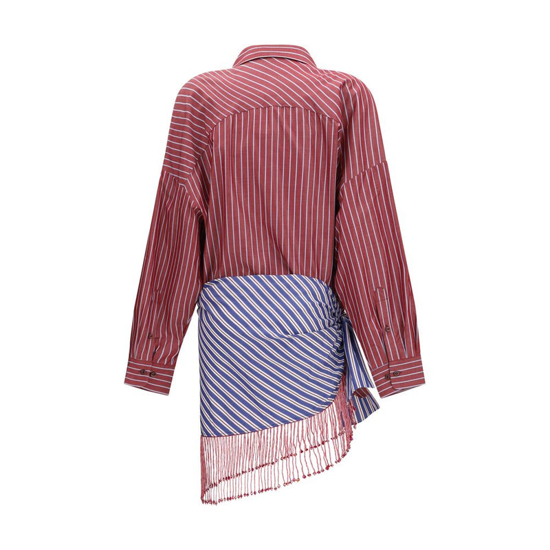 La robe décontractée en coton Andamane Bordeaux