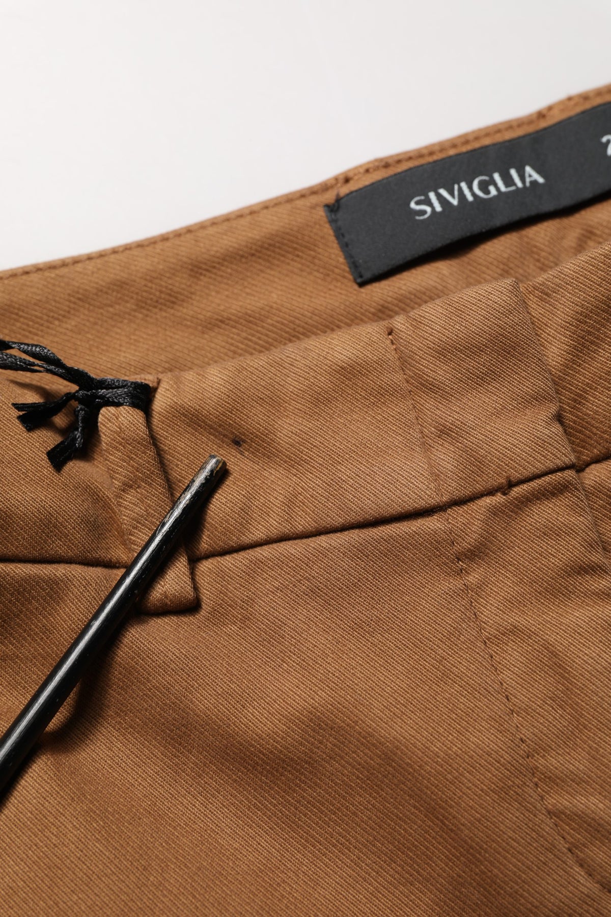 Siviglia Brown Low Waist Bootcut Trousers for Women
