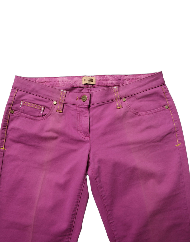 Alviero Martini Prima Classe Purple Slim Fit Denim Jeans