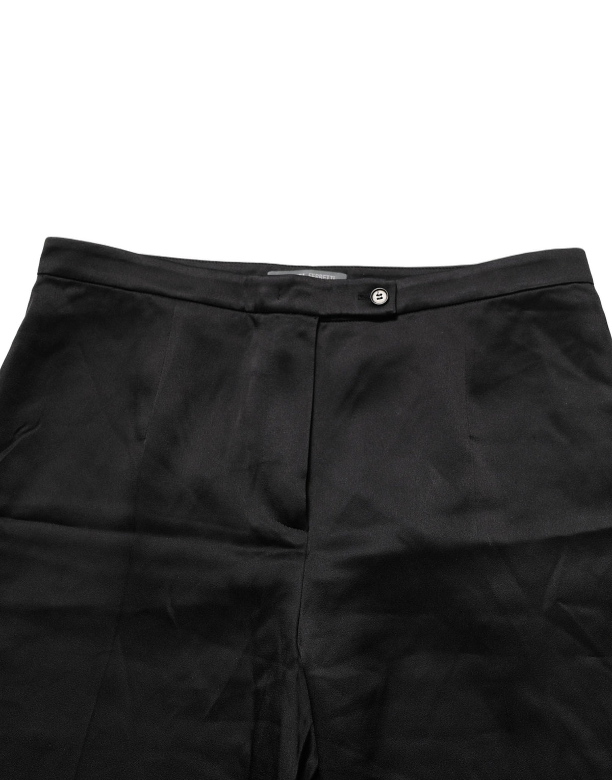 Alberta Ferretti Black High-Waist Wide-Leg Women Trouser Pants