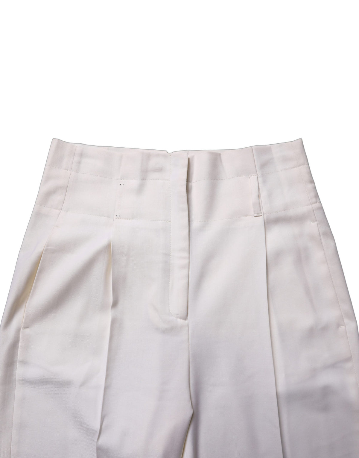 Peserico White Skinny High Waist Chino Cropped Trouser Pants