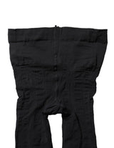 Dolce & Gabbana Black Nylon Tartan Pattern Tights
