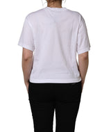 Dolce & Gabbana White I Love Supermodel Cotton Crew Neck T-shirt