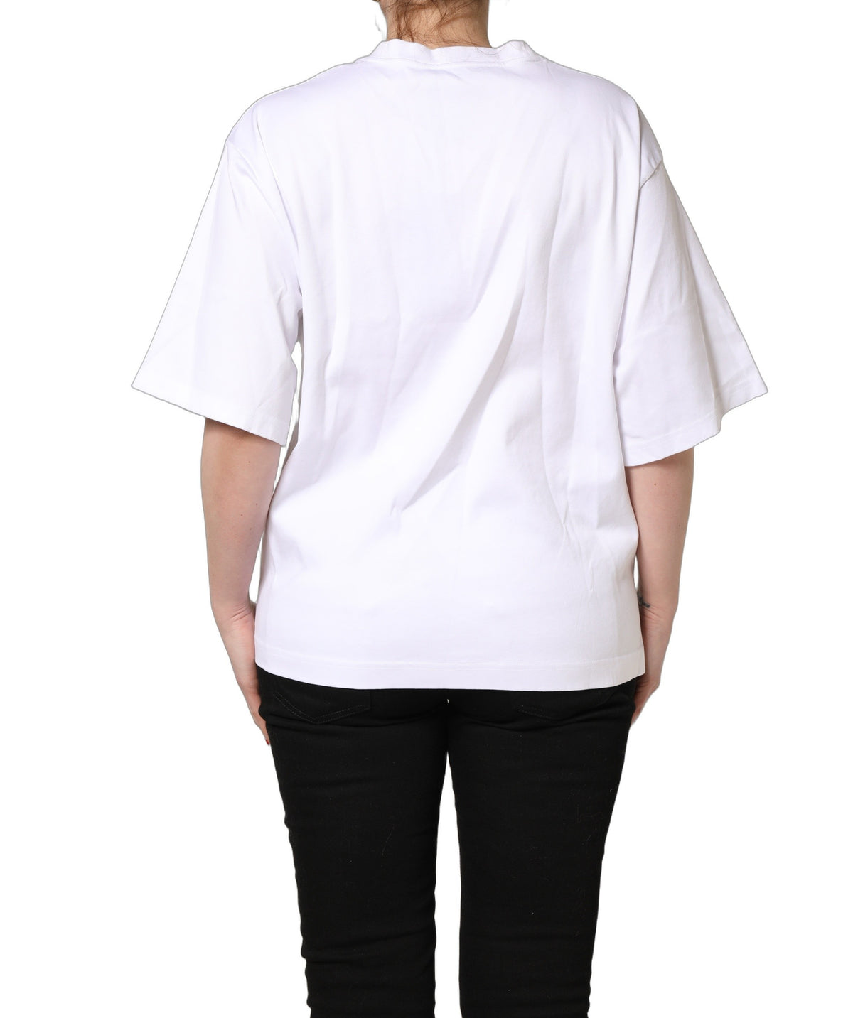 Dolce & Gabbana White I'm A Super Model Fan Print Jersey T-shirt