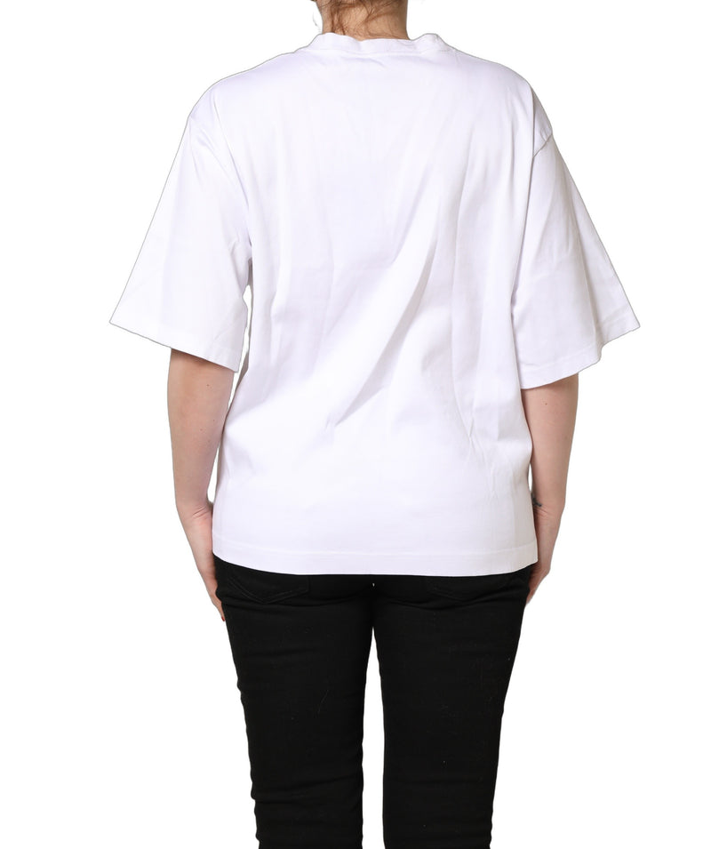 Dolce & Gabbana White I'm A Super Model Fan Print Jersey T-shirt