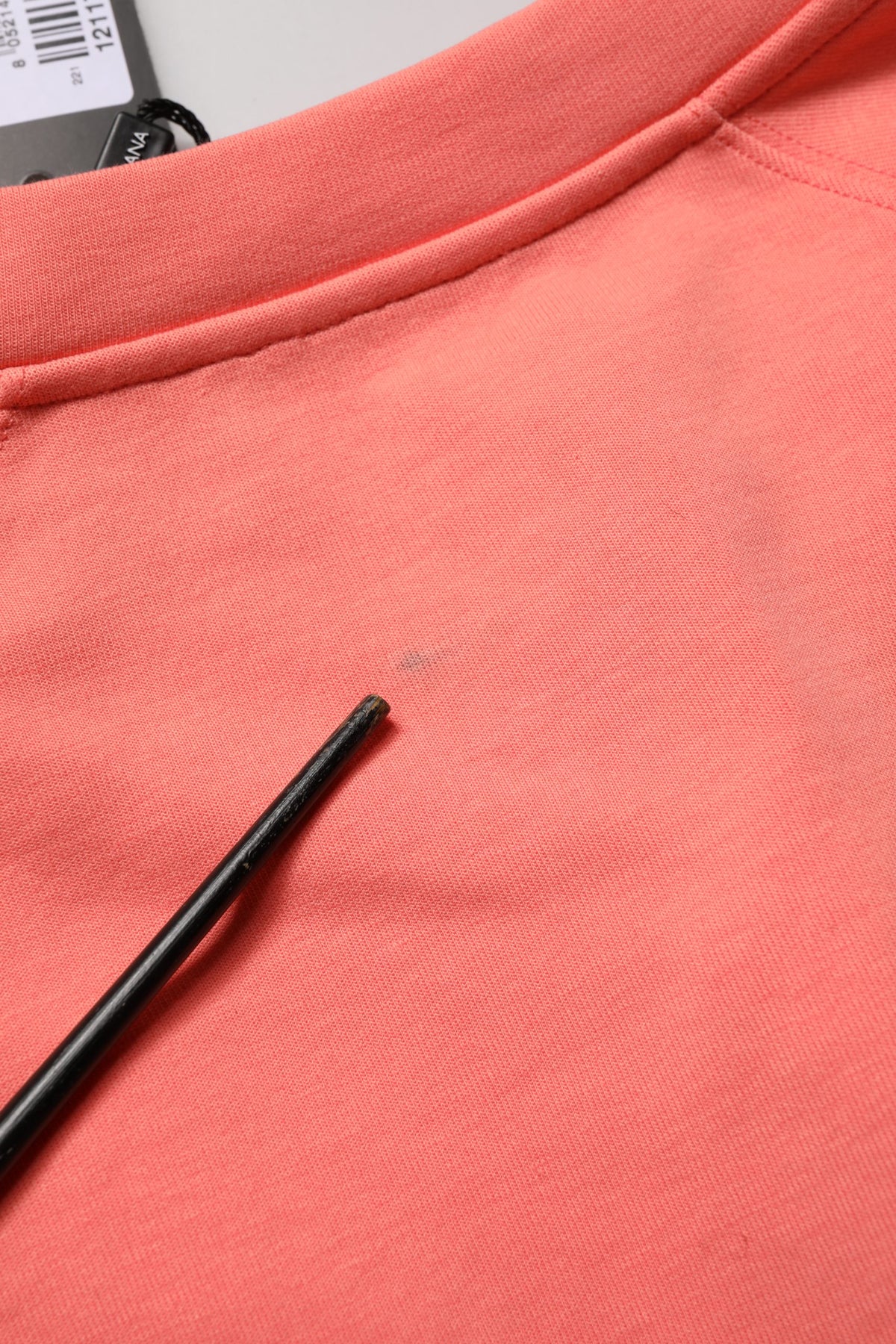 Dolce & Gabbana Pink Graphic Crew Neck Cropped Sweatshirt