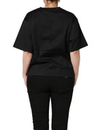 Dolce & Gabbana Black Jersey Graphic Short Sleeve T-shirt