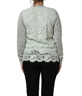 Dolce & Gabbana Green Button-Down Long Sleeve Cardigan Sweater