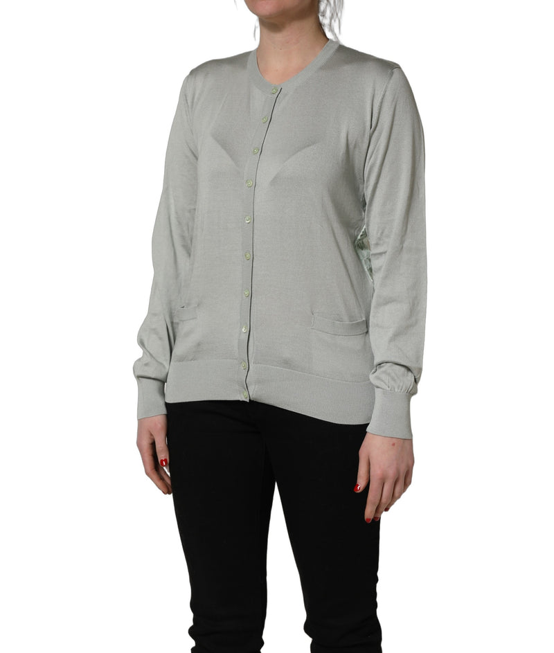 Dolce & Gabbana Green Button-Down Long Sleeve Cardigan Sweater