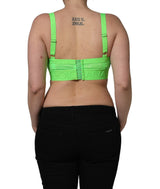 Dolce & Gabbana Neon Green Soft Cup Logo-Trim Cropped Top