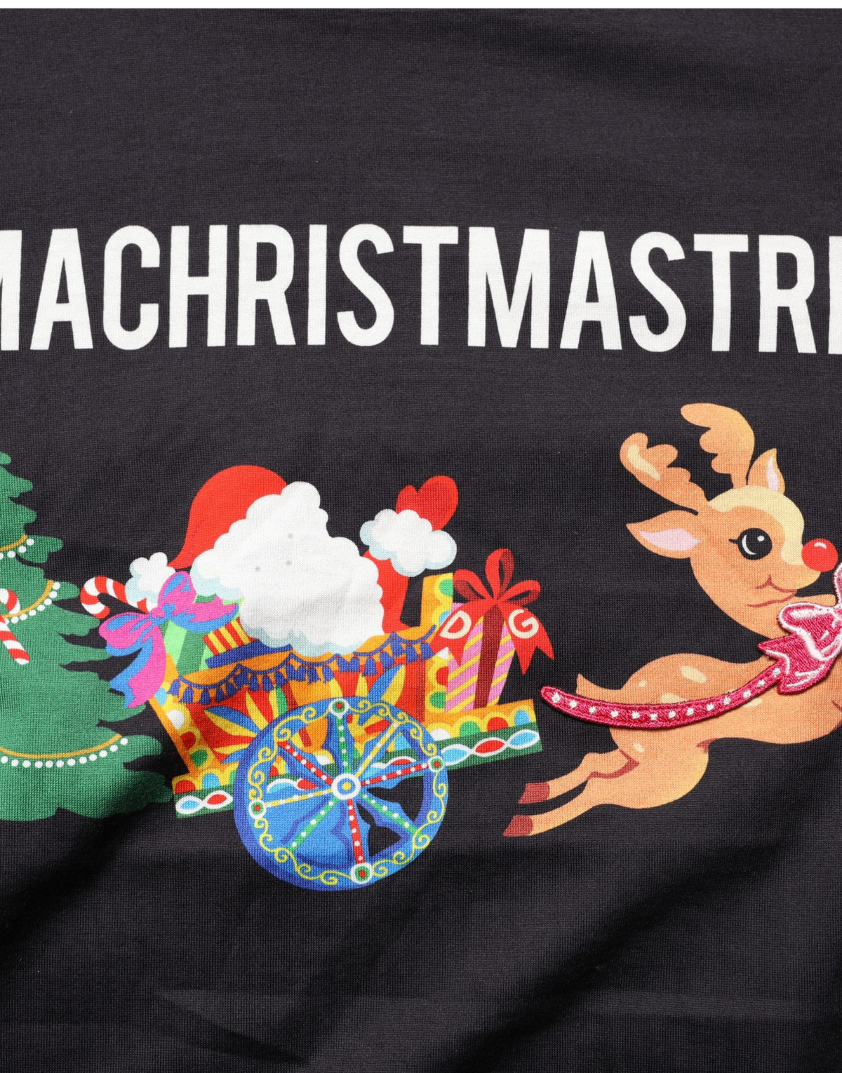 Dolce & Gabbana Black #IAMACHRISTMASTREE Print T-shirt