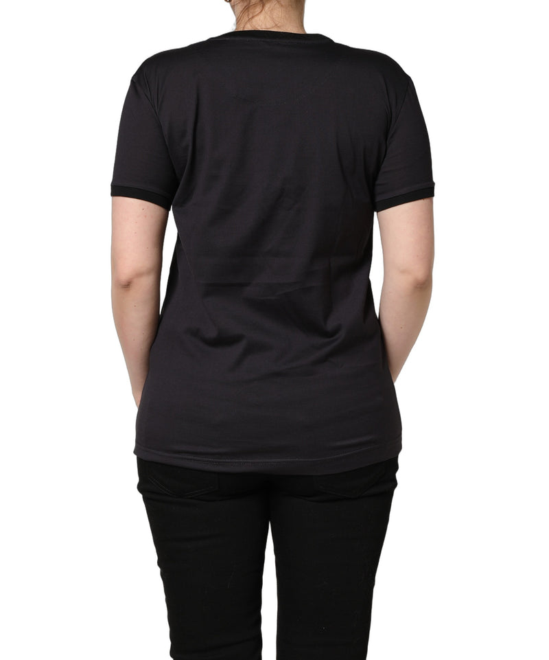 Dolce & Gabbana Black #IAMACHRISTMASTREE Print Cotton T-shirt