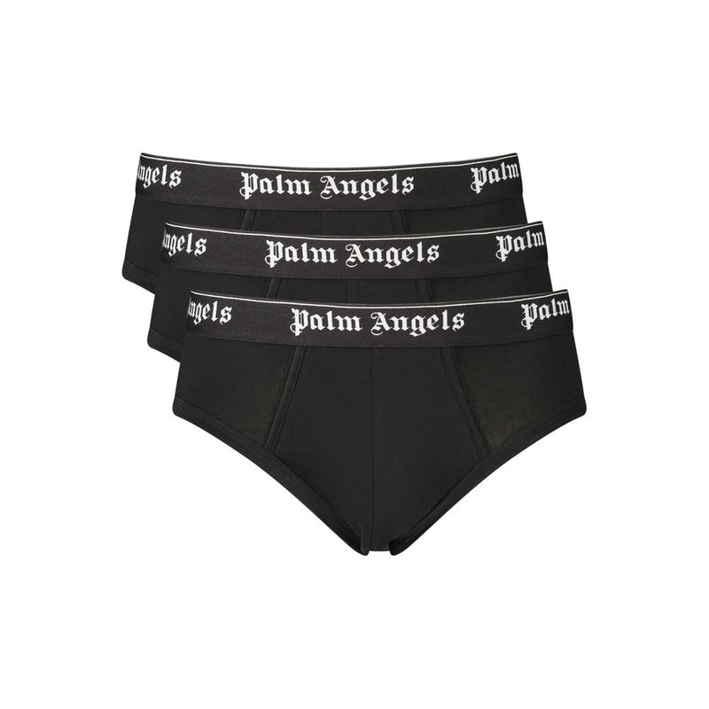 Palm Angels Black Cotton Men's Underwear - Classic Tri-Pack