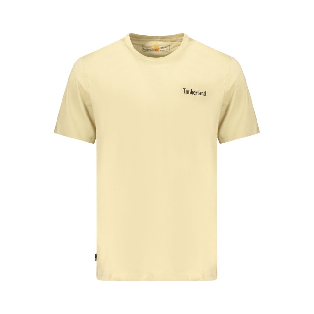 Timberland Beige Cotton Men's T-Shirt - Classic Style