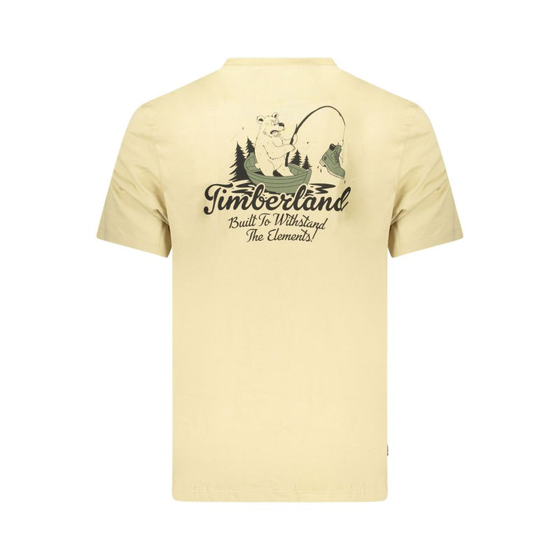 Timberland Beige Cotton Men's T-Shirt - Classic Style