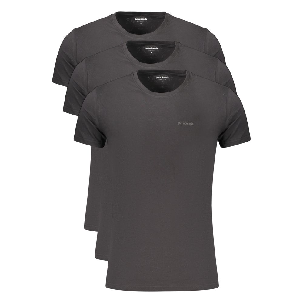 Palm Angels Nero T-Shirt en Coton pour Homme
