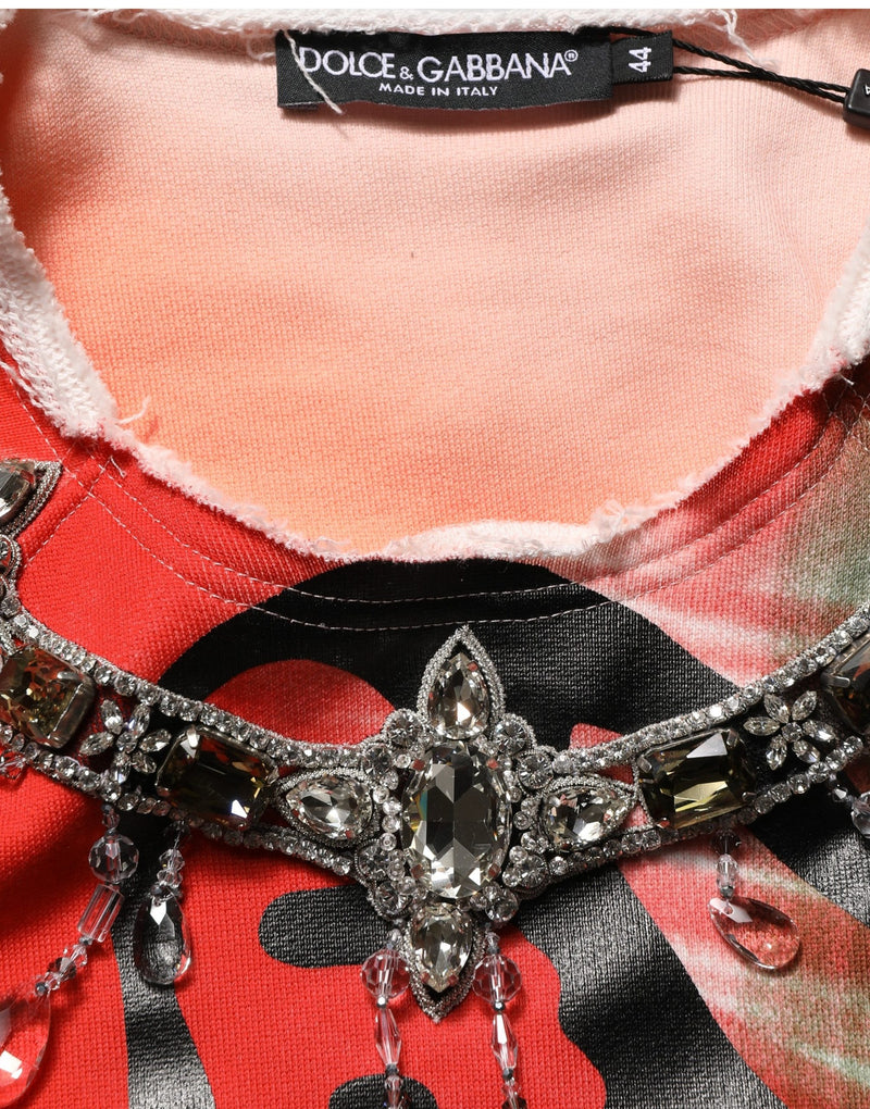 Dolce & Gabbana Multicolor Embellished Graffiti Sweatshirt