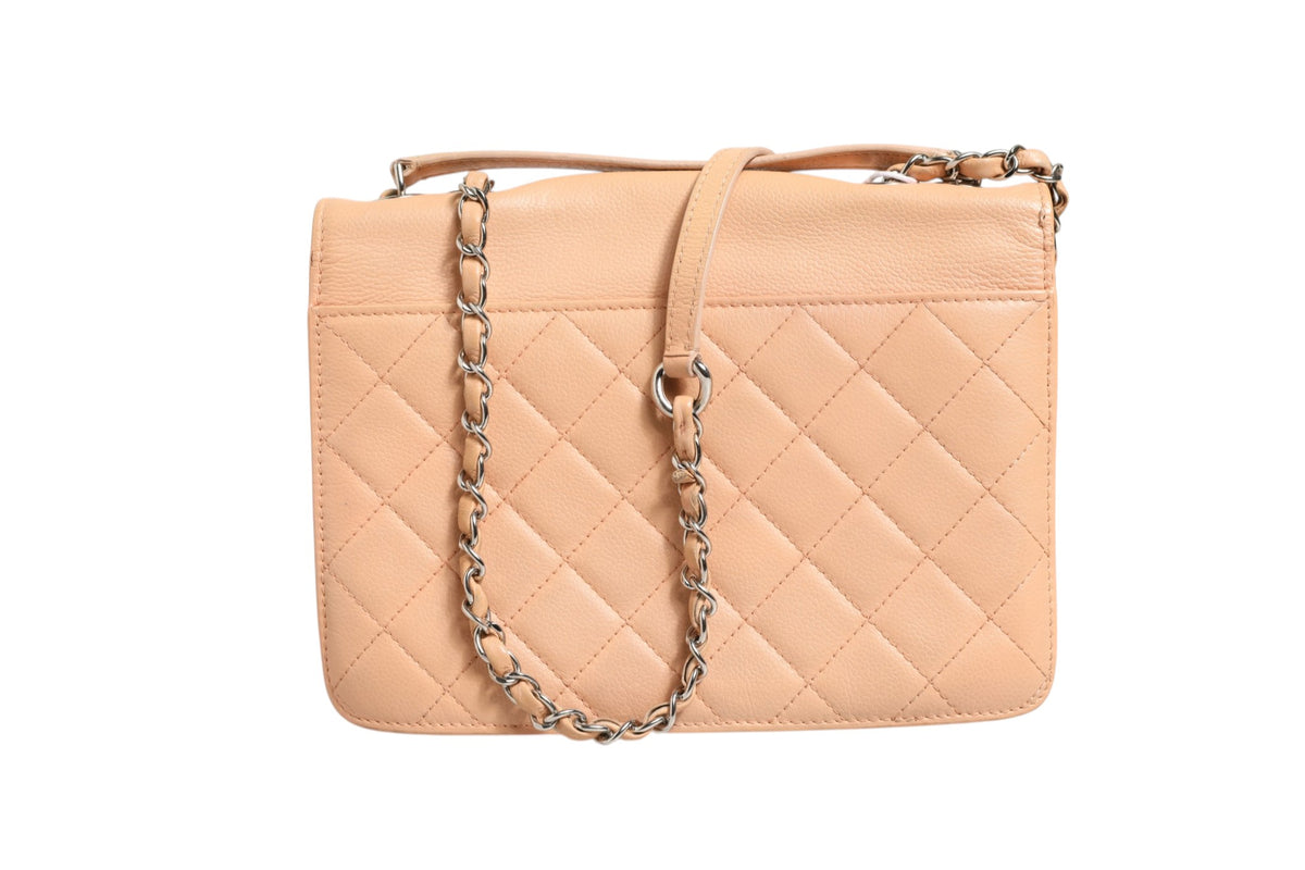 Chanel Goatskin Quilted Small CC Box Flap Bag - Powder Pink