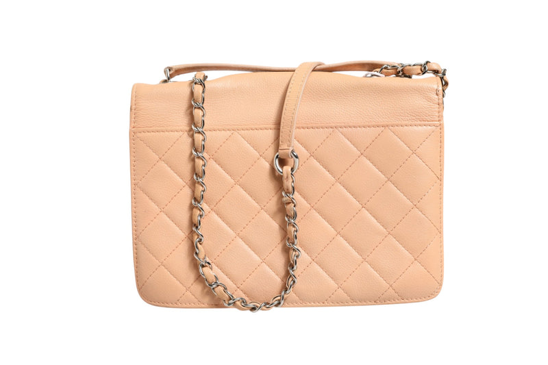 Chanel Goatskin Quilted Small CC Box Flap Bag - Powder Pink