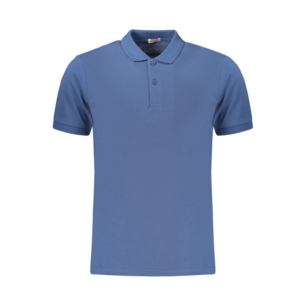 Rifle blauwe katoenen polo voor heren