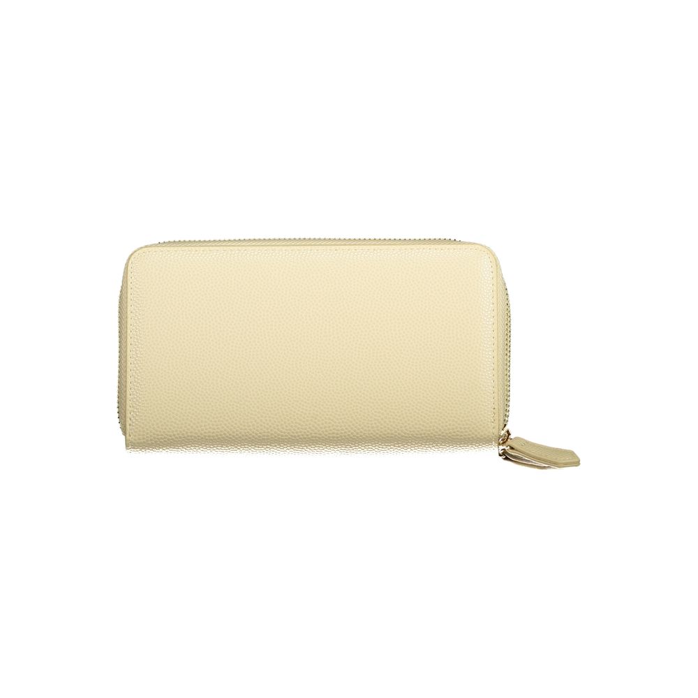 Mario Valentino Beige Polyurethane Women's Wallet - Stylish & Functional