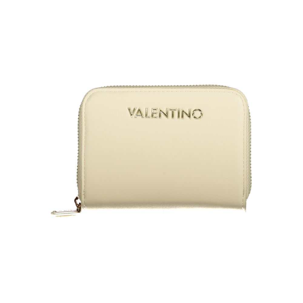 Mario Valentino Beige Polyurethane Women's Wallet - Chic & Functional