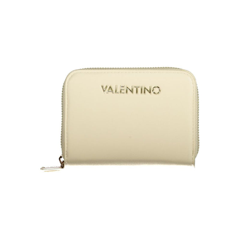 Mario Valentino Beige Polyurethane Women's Wallet - Chic & Functional