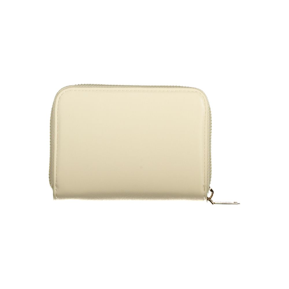 Mario Valentino Beige Polyurethane Women's Wallet - Chic & Functional