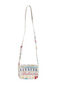 Balenciaga White Graffiti Print Leather Mini City Handbag