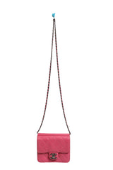 Chanel Pink Quilted Lambskin Leather Classic Square Mini Flap Bag