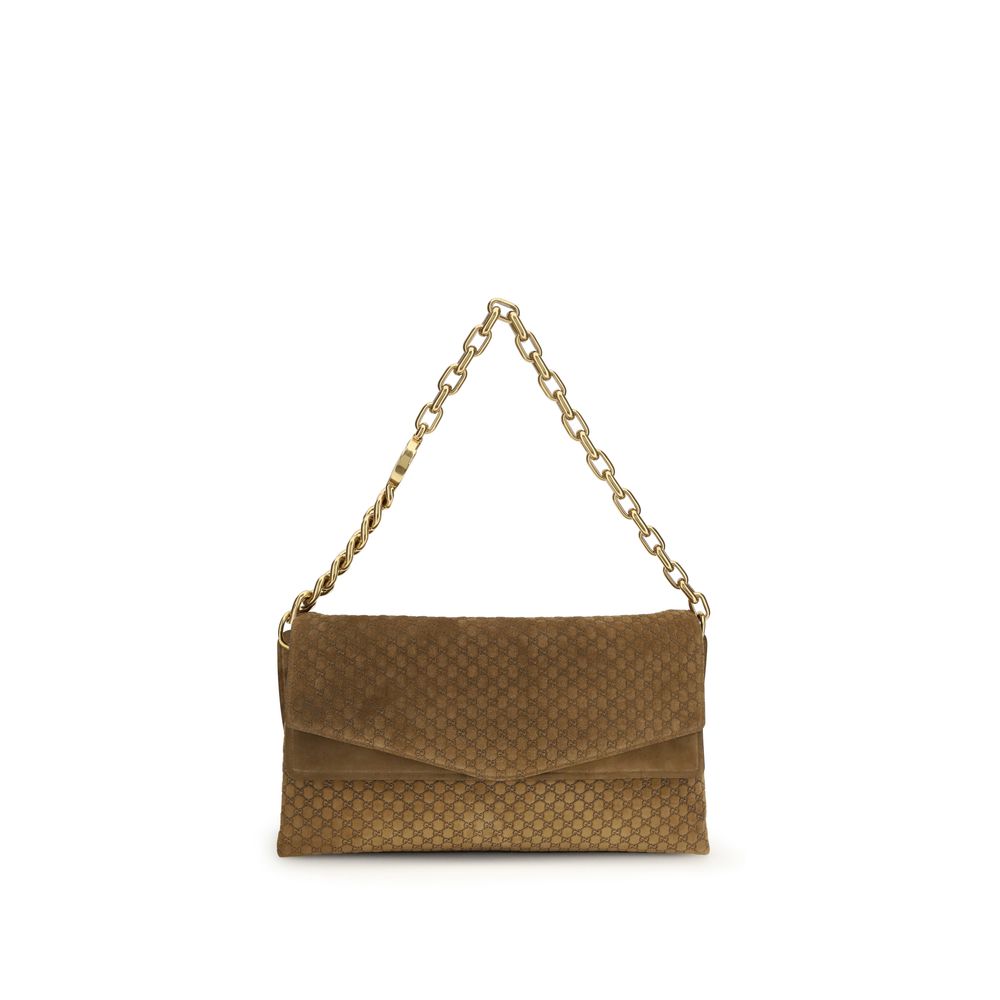 Gucci Beige Suede Leather Handbag - Iconic GG Design