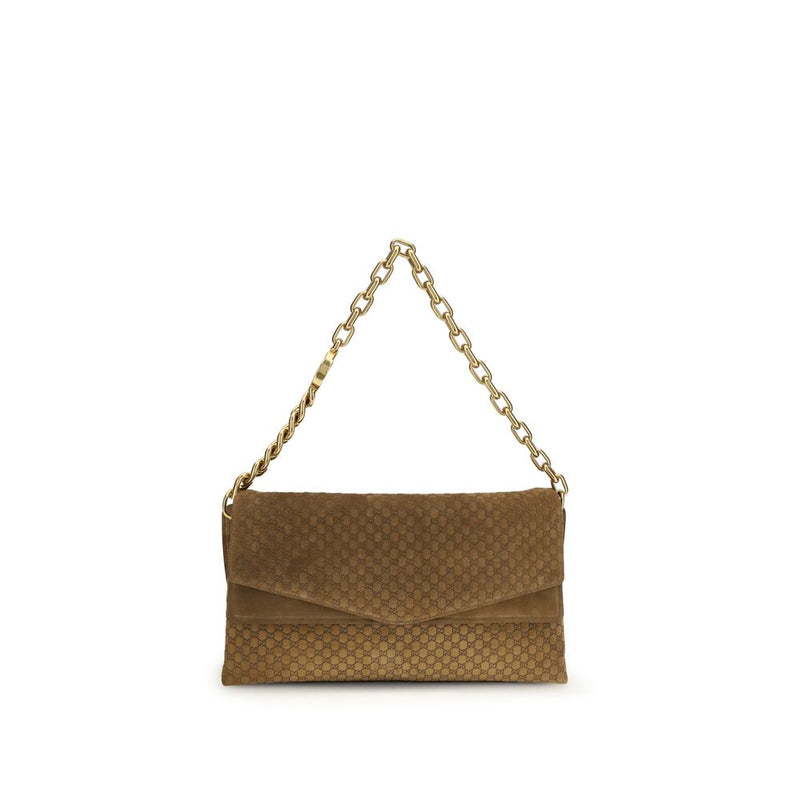 Gucci Beige Suede Leather Handbag - Iconic GG Design