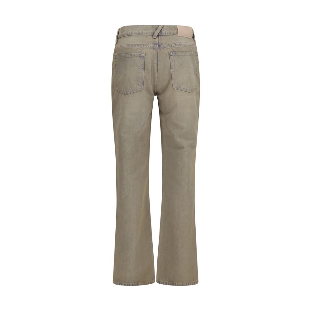Our Legacy Bicolor Cotton Bootcut Jeans - Lume Wash
