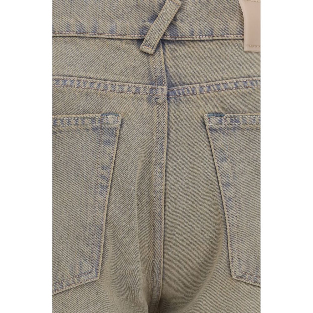 Our Legacy Bicolor Cotton Bootcut Jeans - Lume Wash
