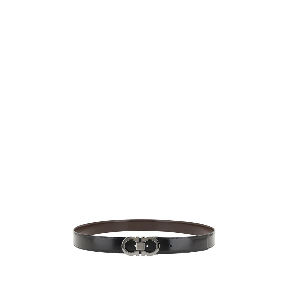 Ferragamo Zwarte Kalfsleren Bos Taurus Normale Riem