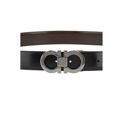 Ceinture Ferragamo Bos Taurus Regular en cuir de veau noir