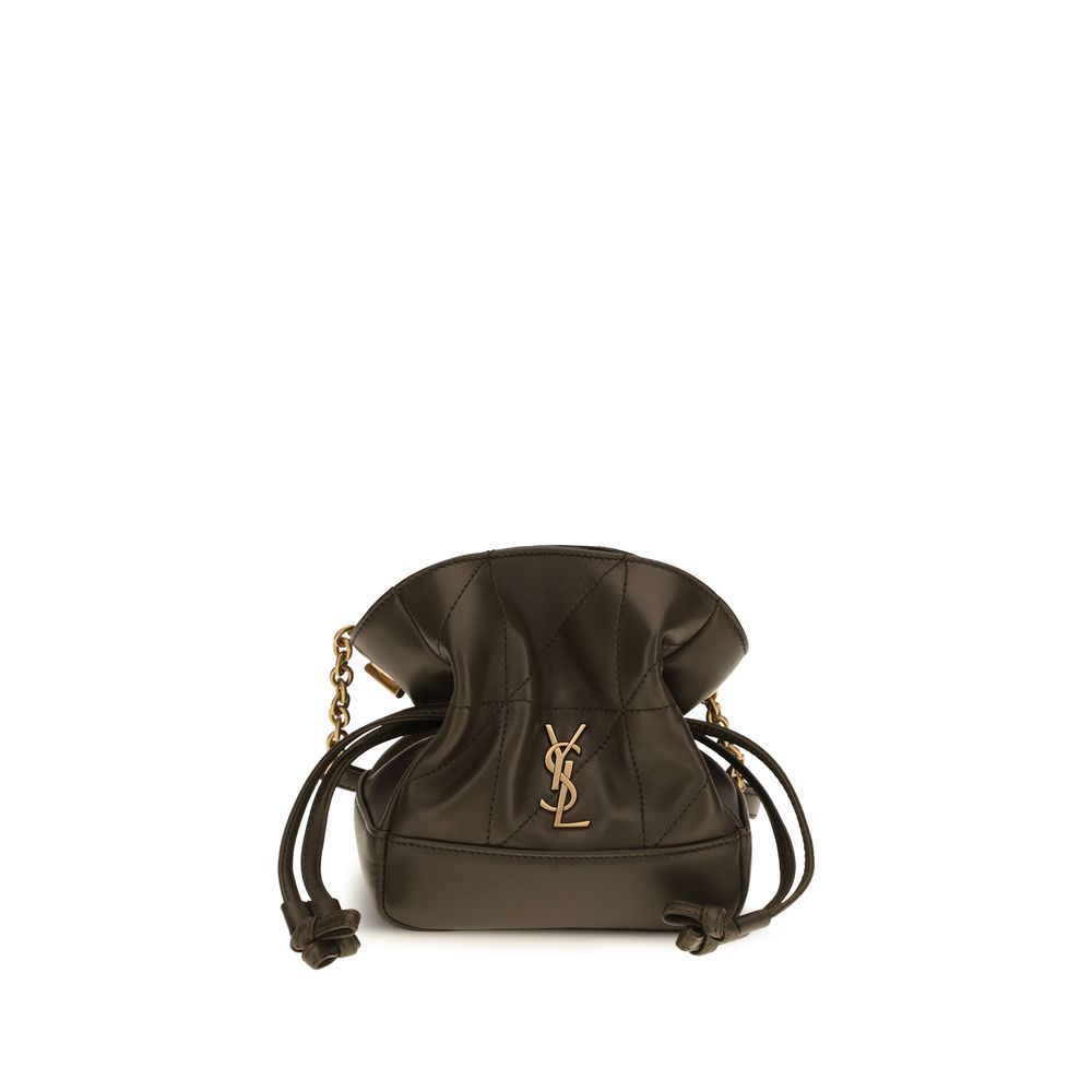Saint Laurent Bicolor Lambskin Clutch Bag - Jamie Mini