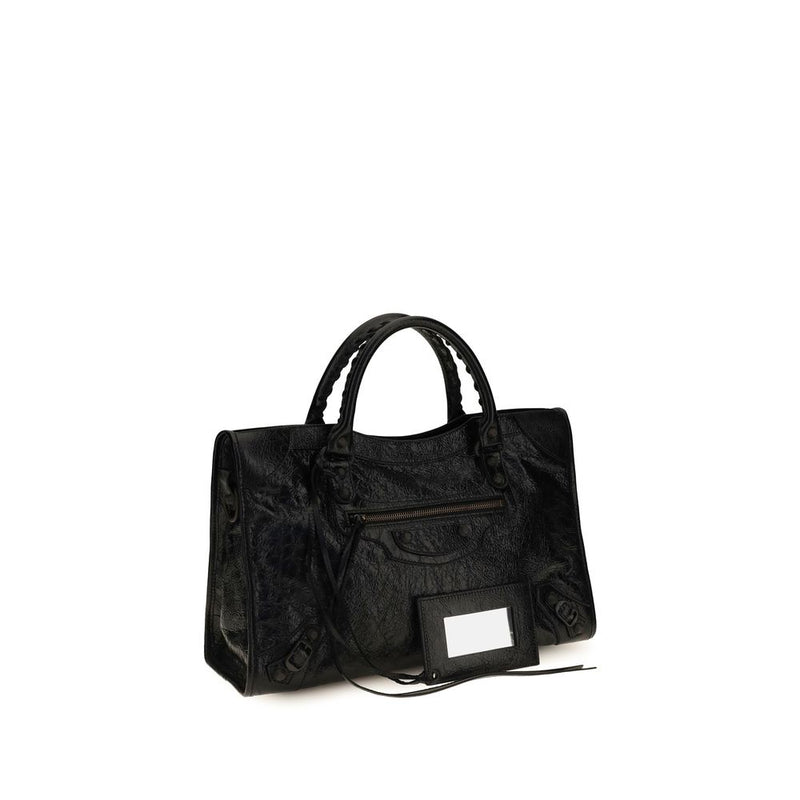 Balenciaga Black Lamb Ovis Aries Handbag - Le City Medium