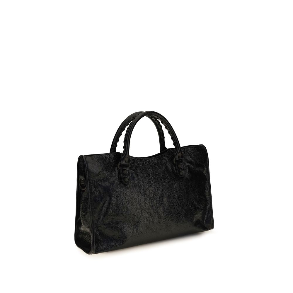 Balenciaga Black Lamb Ovis Aries Handbag - Le City Medium