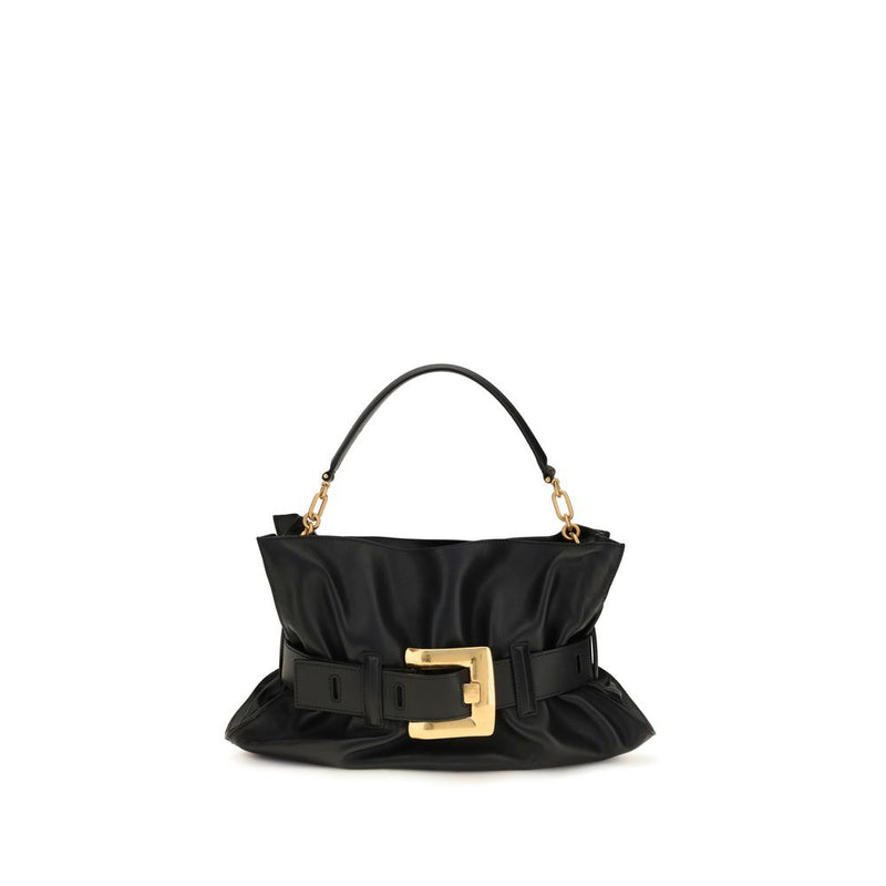 Balmain Black Calf Leather Bos Taurus Shoulder Bag